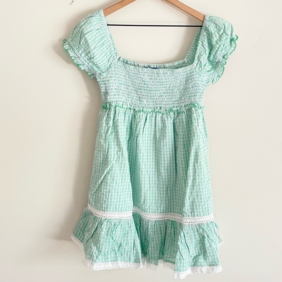 Urban Outfitters Marseille Gingham Smocked
Mini Dress - Picture 2 of 6